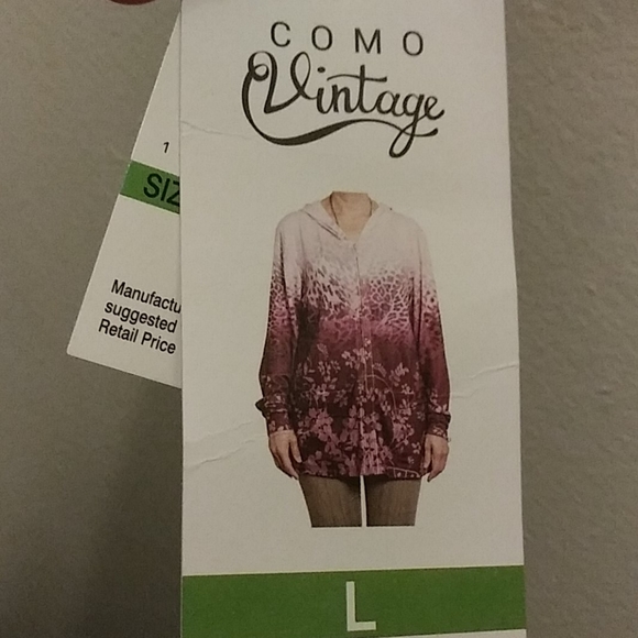 Como Vintage Tops - Sale Como vintage moss green hoodie long-sleeved